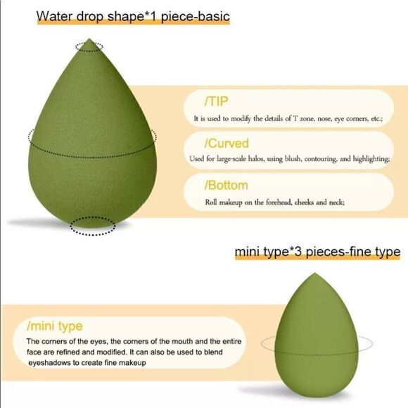 💕Brand Purple New 7 Pieces Professional Beauty Blender Sponge - Picture 12 of 12